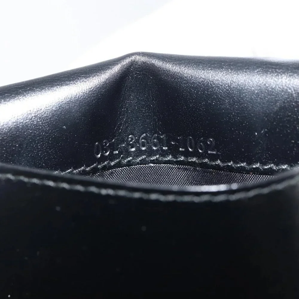 GUCCI Web Sherry Line Day Planner Cover Leather Outlet Black